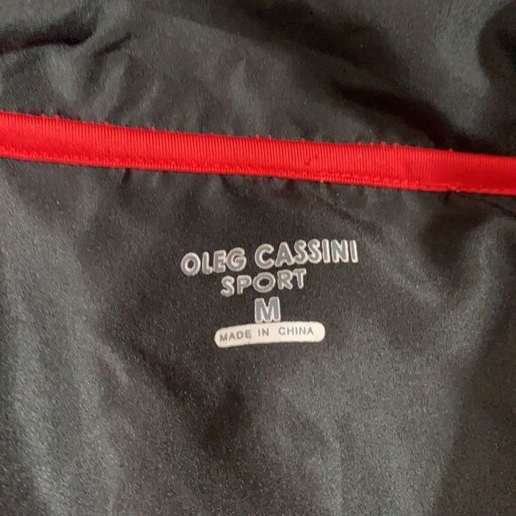 oleg cassini sport track jacket windbreaker size M - Picture 2 of 10